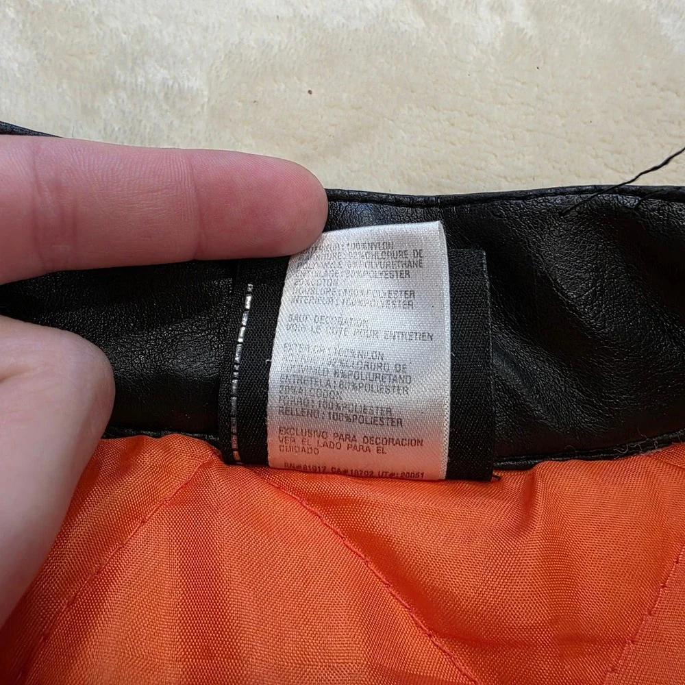 Harley Davidson Youth XL 18/20 Jacket Orange Black Moto Bomber Fits Adult Small